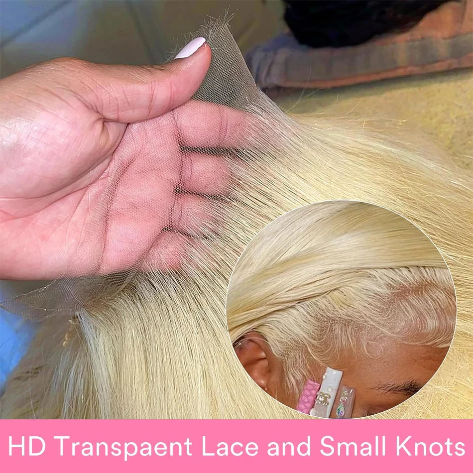 30 40 Inches Body Wave 613 Honey Blonde Lace Wig HD Transparent 13x4 Lace Front Human Hair Wigs Colored 13x6 Lace Frontal Wigs