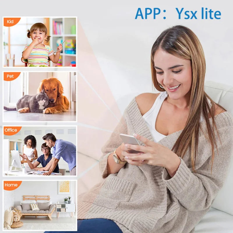 Minicámara inalámbrica X5 de 1080P para vigilancia, videocámara de seguridad con visión nocturna y detección de movimiento, monitor para casa inteligente.