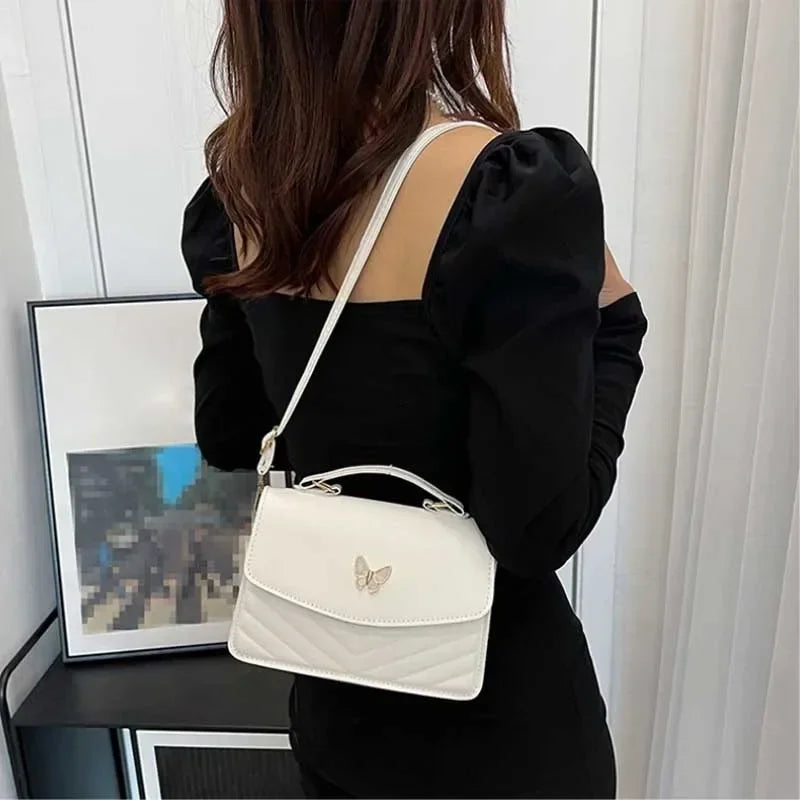 PU Versatile and Fashionable Portable Small Square Bag Single Shoulder Crossbody Bag Luxury Designer Handbag Women's Bags