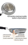 Durable Stone Frying Pan 28/26/24/20cm Wok Non-stick Pan Skillet Cauldron Induction Cooker Pans Pancake Egg Gas Stove Home