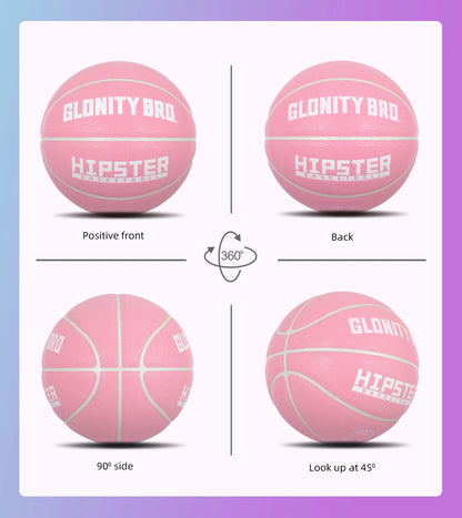 Women's Basketball Size 5,6,7 Pink Official Competition Child Basketball Indoor Outdoor Standard Ball PU Non-slip Wear-resistant