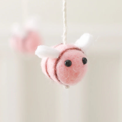 Baby Crib Mobile Rattle Toy Wooden Bed Bell Mobile Hanging Teddy Velvet Bear Doll Toy Newborn Music Box Crib Mobile Bracket Gift