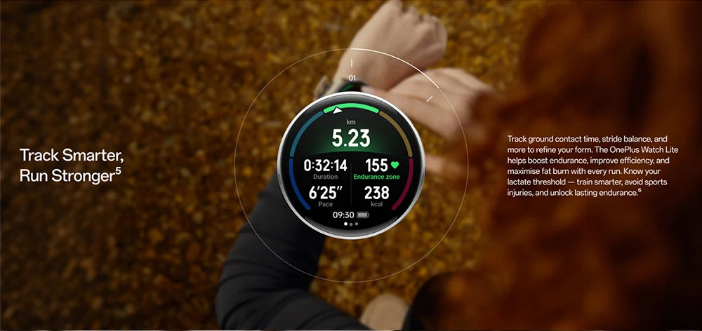 OnePlus Watch Lite SmartWatch (Versão Global), Tela de 1,46 polegadas, 59g, 10 dias de bateria confiável, Monitoramento de frequência cardíaca e oxigenação sanguínea.