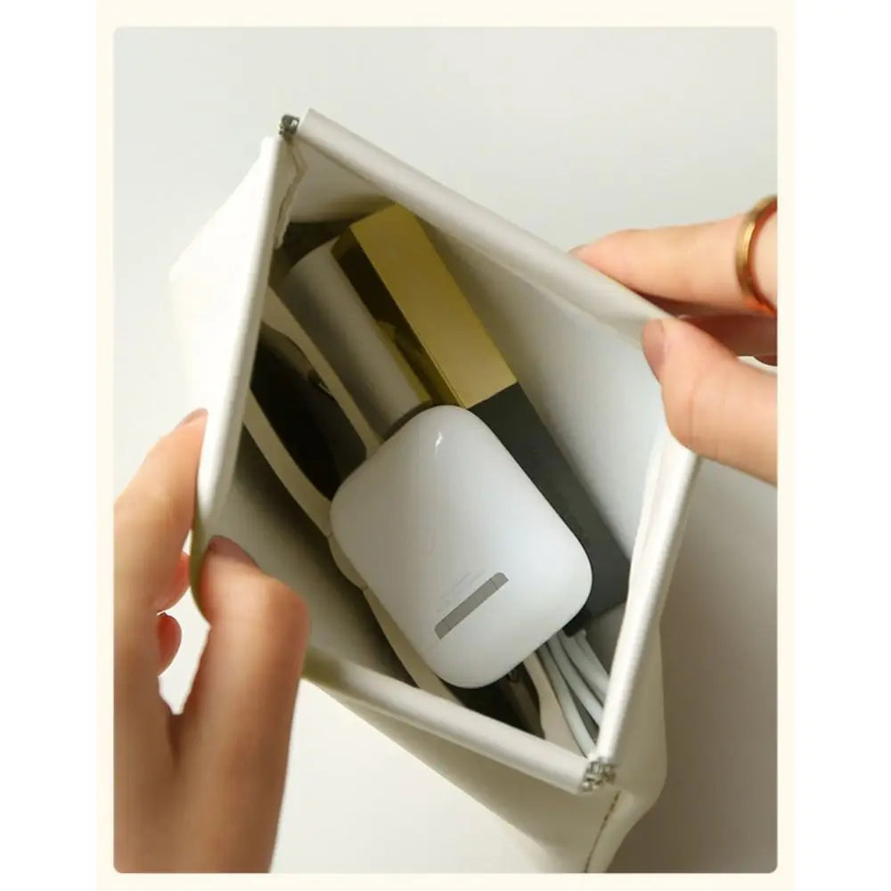 Fashion Simple Lipstick Makeup Bag Portable PU Jewelry Handbag Travel Mini Cosmetic Organizer Pouch for Women Girls
