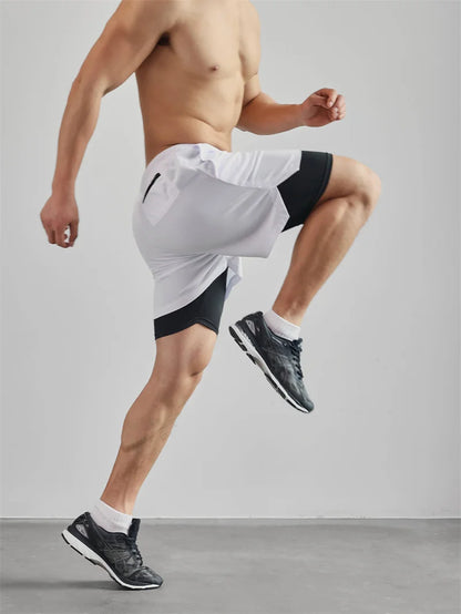 Cross Print 2 in 1 Workout Running Shorts for Men Christian Gym Performance Shorts with Phone Pocket Towel Loop Athletic Outfits