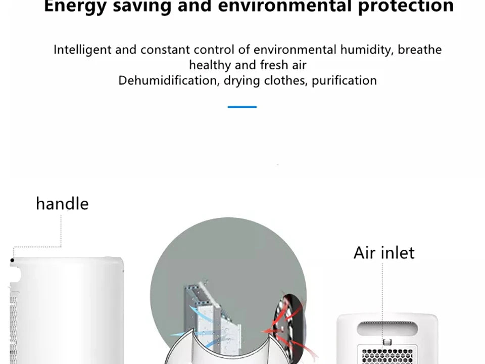 Electric Dehumidifier Moisture Absorbers Air Dryer With 1000ml Water Tank Quiet Air Home Dehumidifier For Bedroom Wardrobe