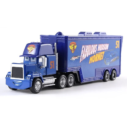 Disney Pixar Cars 2 3 Juguetes Rayo McQueen Camión Jackson Storm Tío Mack 1:55 Camión de fundición Modelo de remolque Niño niños Regalo