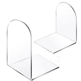 1Pcs Clear Acrylic Bookends Non-Skid Book End for School Library and Desktop Organizer, Acrylic Book Ends for Book Shelves