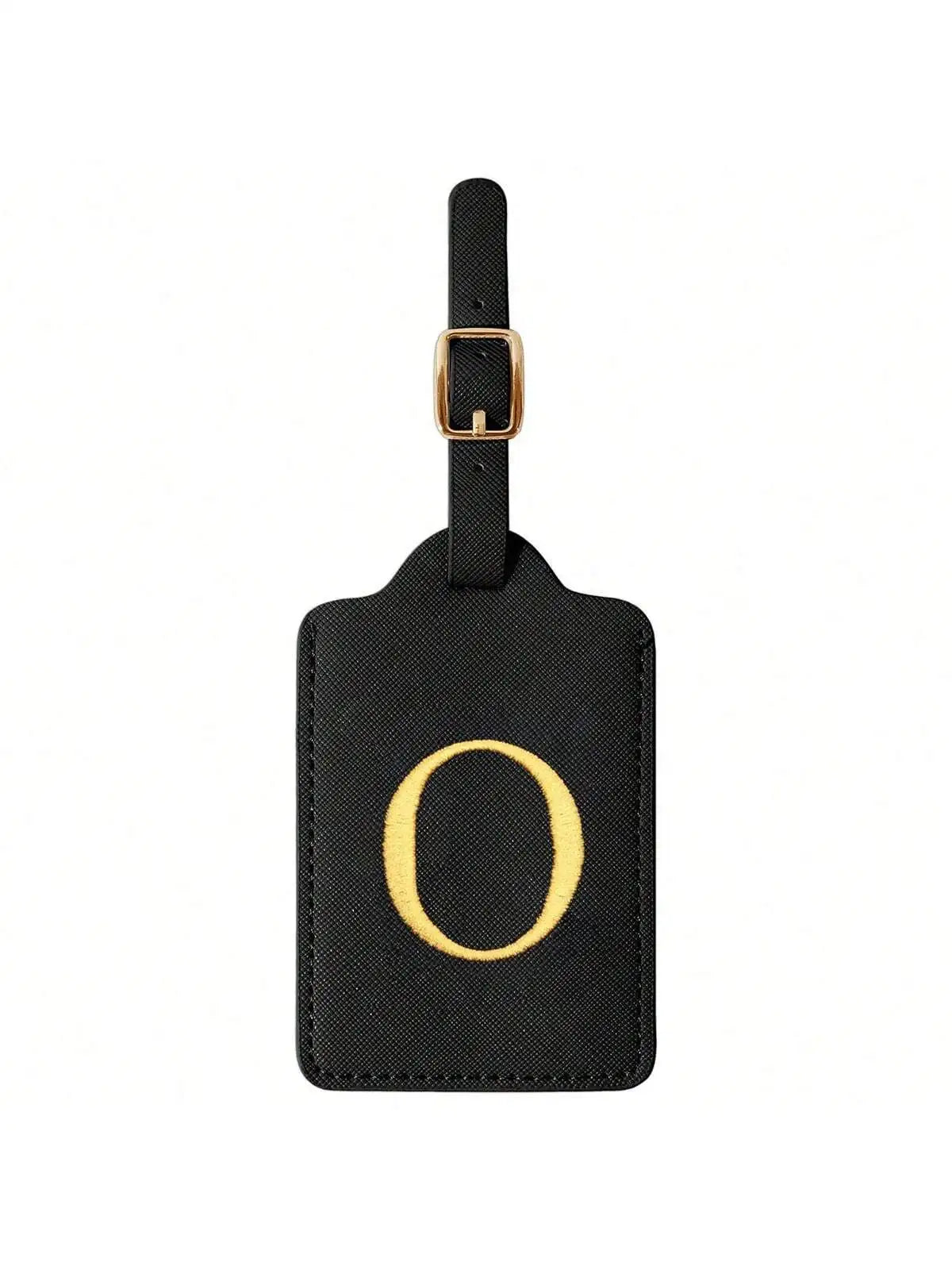 PU Leather Luggage Tag for Travel - Durable Suitcase ID Tag with Privacy Cover & Name Card Slot (A-Z) liu