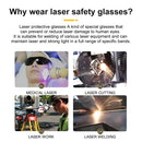 Gafas de seguridad láser JUICEASE Gafas antideslumbrantes Gafas protectoras de seguridad láser infrarrojas Gafas de soldadura con radiación ultravioleta