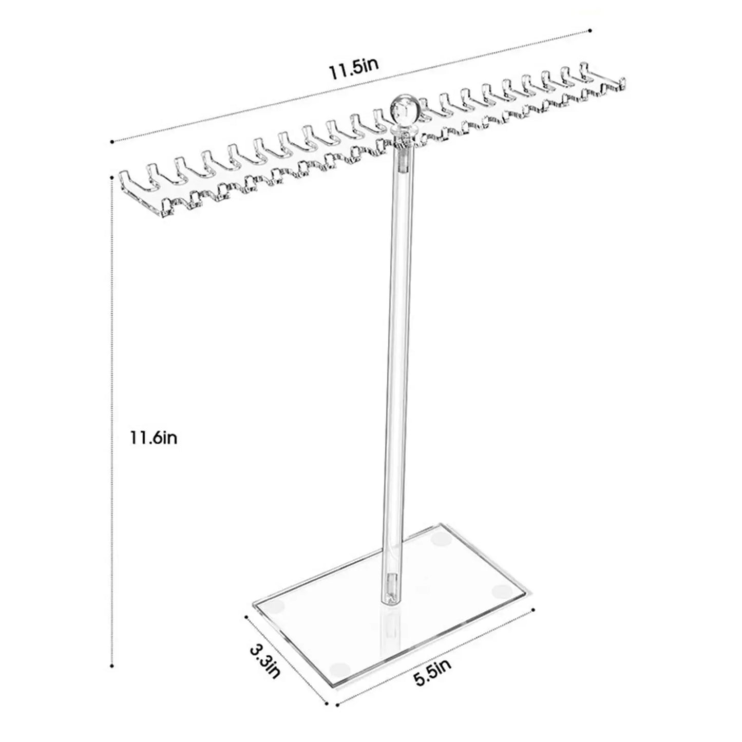 Necklace Organizer Jewelry Display Stand Clear Jewelry Holder Necklace Display Holder for Tabletop Showcase Shops Vanity