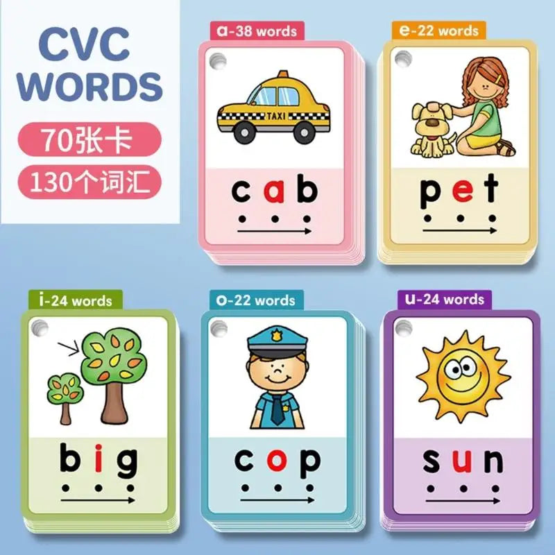 Phonics Learning Cards Language Teaching Aid Sight Words Educational Phonics Flash Cards For Home School