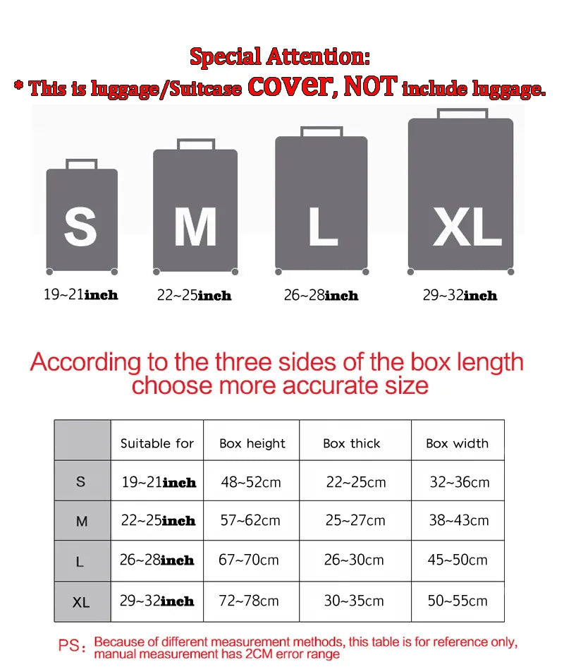 Aircraft Series Luggage Cover High Elasticity Thickened Luggage Case Cover Dust Protection Cover Travel Accessories Packing