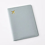 Women Men Card Passport Cover Case Flight Ticket Clip Passport Wallet PU Leather Solid Color Id Holder Passport Holder Purses