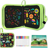 Livro de Desenho Apagável para Crianças e Bebês – Blocos de Desenho Reutilizáveis com 12 Canetas Aquareláveis – Brinquedo Pré-Escolar e Kit de Escrita e Pintura para Viagens