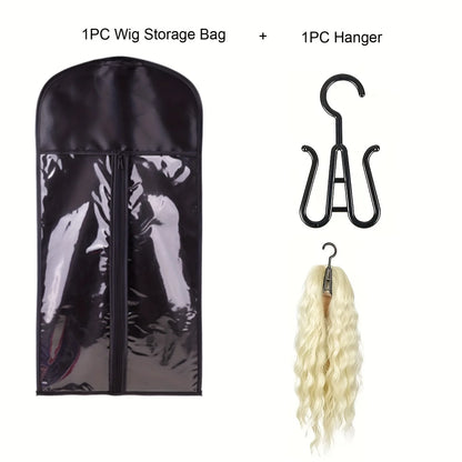Saco do armazenamento com gancho para extensões do cabelo, suporte da peruca, perfeito para o curso, 1PC