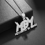 Bing Iced Out XO Colar Pingente de letra de zircônia cúbica para homens e mulheres Hip Hop Street Rock Rap Party Jewelry