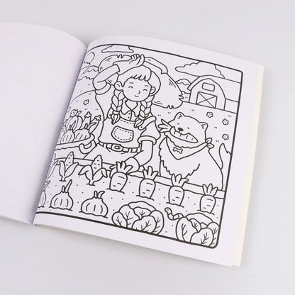 Cozy Atmosphere Relaxing Coloring Book for Adults and Teens Bold Easy-to-follow Patterns and Girl Moments