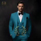 Traje blanco roto para hombre, para boda, cena, fiesta o cóctel, de 3 piezas (chaqueta, chaleco y pantalón), talla personalizada, color y vestido.