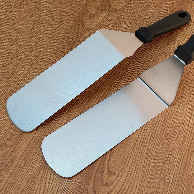 Kitchen Stainless Steel Scraper Cooking Spatula Barbecue Spatula Plate Barbecue Spatula Hamburger Spatula Cooking Utensils