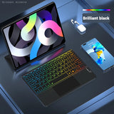 Wireless Backlit Bluetooth with Touchpad Ultra Slim 7-Colors Backlit Keyboard Portable Rechargeable Keyboard for ipad