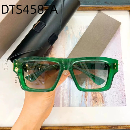 Original Factory DT GRANDMASTER-EIGHT DTS458-A With Brand Box Popular Green Acetate Frame Classic Business Men Women Sunglasses