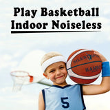 Mute Bouncing Basketball w/ Cover Men Size 7#(29.6in) Women Size 6#(28.9in) Children Indoor Silent PU Foam Ball Quietly Dribble