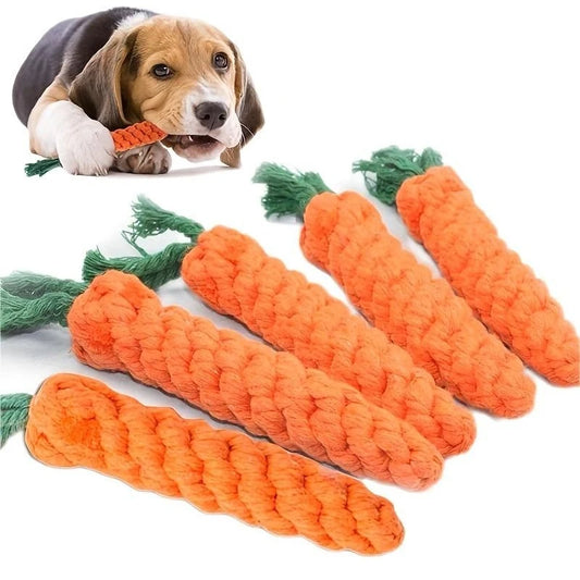 1pc mascota nudo juguete para perro y gato forma de zanahoria juguetes para masticar para perros cuerda de algodón juguetes para perros de interior juguetes para gatos accesorios para perros