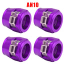 Abrazadera de manguera de coche AN4 AN6 AN8 AN10 AN12, 4 piezas, clip modificado para tubo de combustible de radiador, hebilla, abrazaderas de manguera universales, acabado de extremo de aceite 