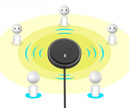 HCSTVCON Microphone Omnidirectional Video Conference Mini Portable 360° Voice Pickup USB Plug for Meeting Business Online Live