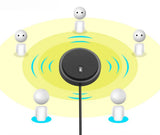 HCSTVCON Microphone Omnidirectional Video Conference Mini Portable 360° Voice Pickup USB Plug for Meeting Business Online Live