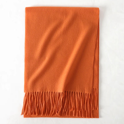 New 62 Color Winter Scarf For Women Long Warm Cashmere Scarves Hijab Solid Lady Shawl Wrap Female Pashmina Bandana Head Scarfs