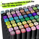 24/36/48/60/80/120/168 Colors Double Tip Permanent Art Marker pens for Drawing Painting Sketching Comics Design School Supplies