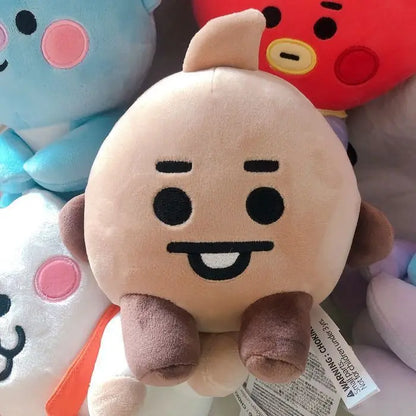 10-12cm Bandai Plush Toy Backpack Korean Bts Kawaii Doll Homecoming Season Dormitory Christmas Gift Birthday Grabbing Doll