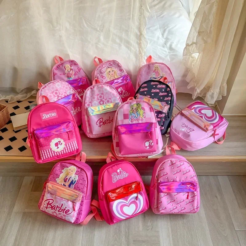 Kawaii Barbie Cartoon Anime Fashion Backpack Girl Barbie Princess Backpack Cute Kindergarten Kids Schoolbag Gift Toys