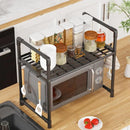 Kitchen Storage Rack Multi-Layer Microwave Rack Adjustable Standing Countertop Condiment Oven Organizer Shelf Kitchen Accessorie
