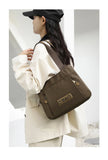 New Women's Bag Luxury Designer Oxford Cloth Handbag Women Shoulder Bag High Quality Fashion Solid Color Female Bags