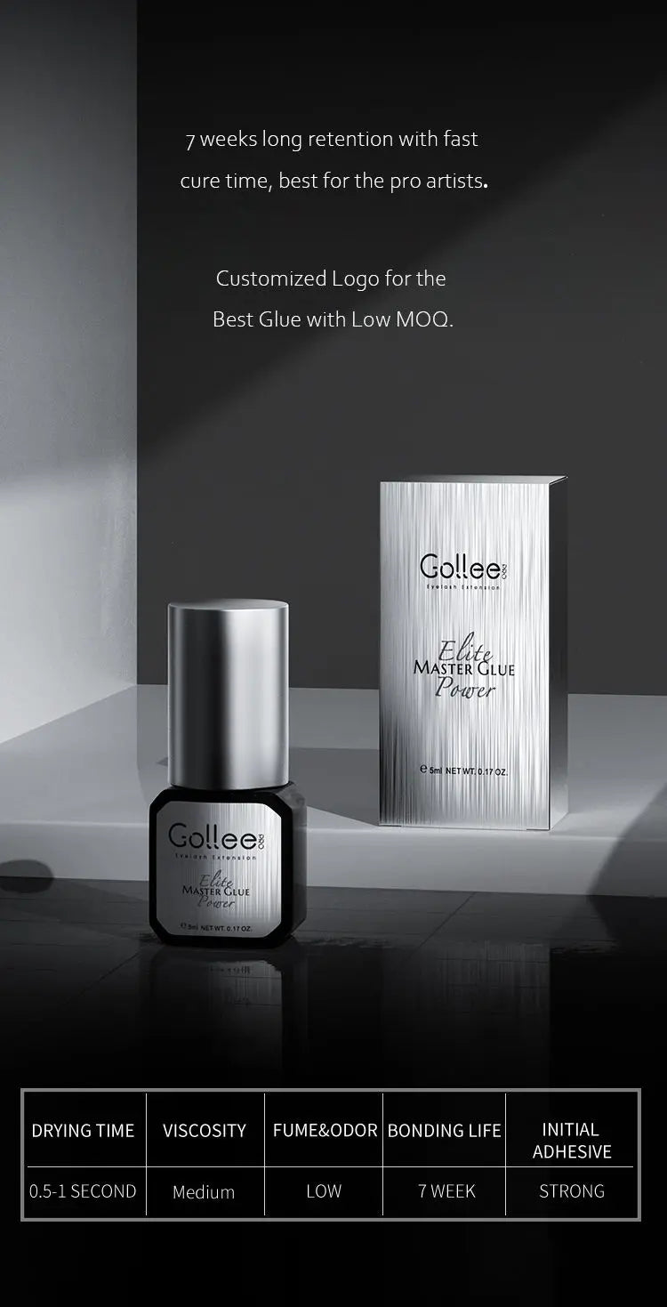 Gollee Fast drying 0.5s Glue for Eyelash Extension Quickly Dry False Eyelash Adhesive Supplies Glues For Salon Makeup Tools