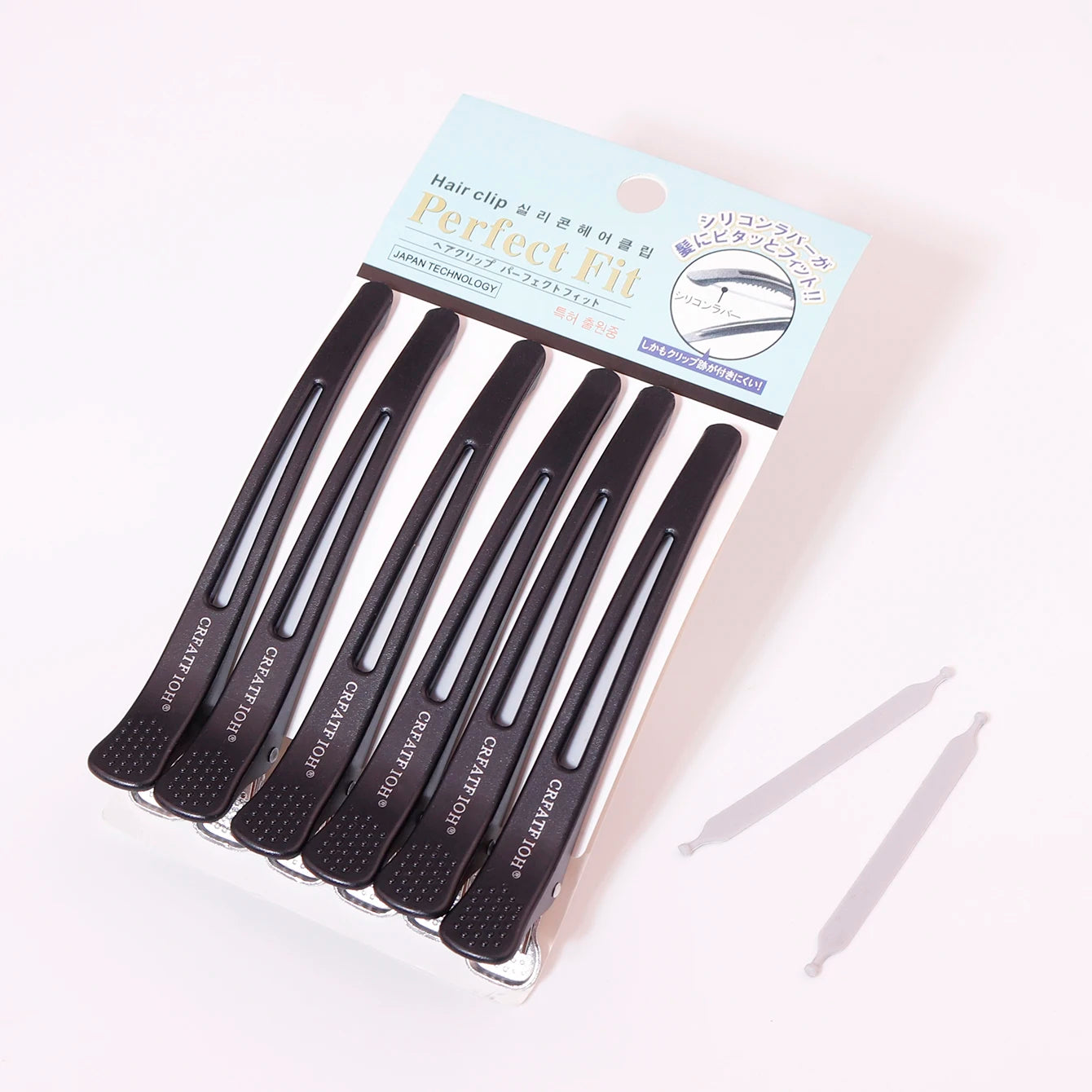 Grampo de cabelo longo sem costura, 6 peças, grampo de cabelo sem vinco, grampo de cabelo antiderrapante, especial para perucas de cabelo real
