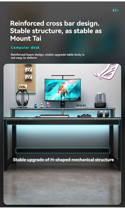 Computer desk, minimalist home gaming desk, small-sized carbon fiber patterned office desk, student study desk, bedroom desk
