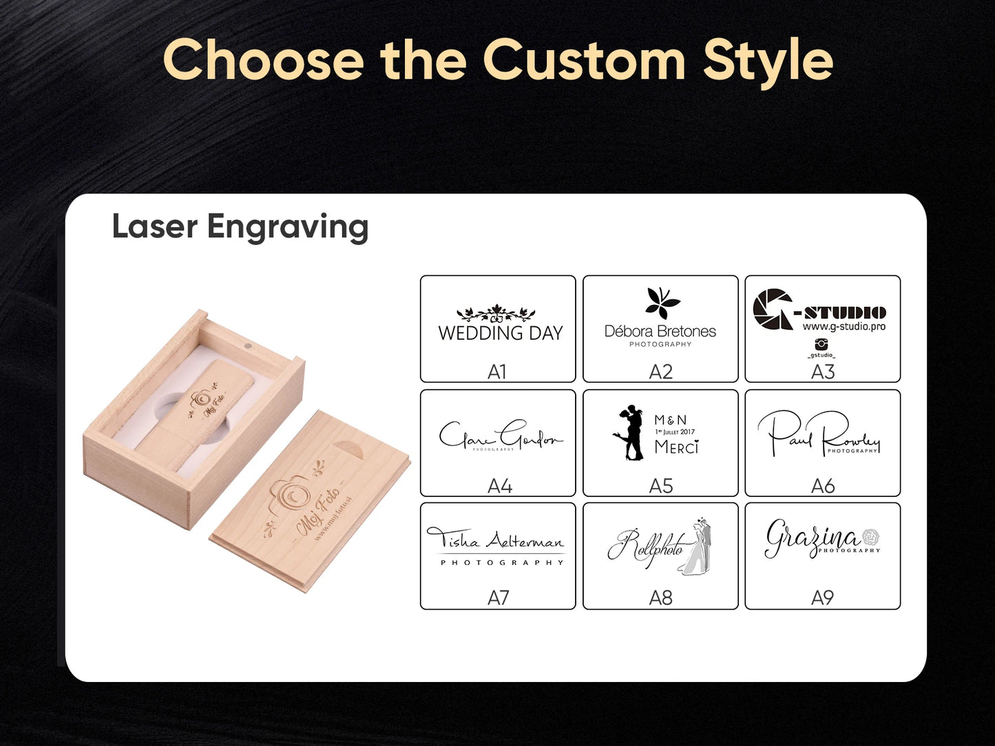 Wooden USB Flash Drive 10PCS/LOT Pen Drive 4GB 8GB 16G 128G Wedding Gift Memory Stick Box U Disk Free Custom LOGO Pen drive 64gb