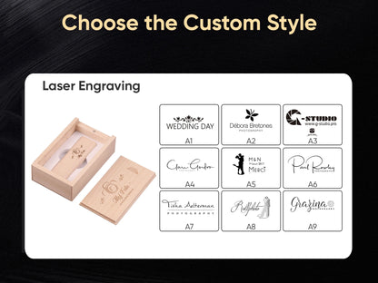 Wooden USB Flash Drive 10PCS/LOT Pen Drive 4GB 8GB 16G 128G Wedding Gift Memory Stick Box U Disk Free Custom LOGO Pen drive 64gb