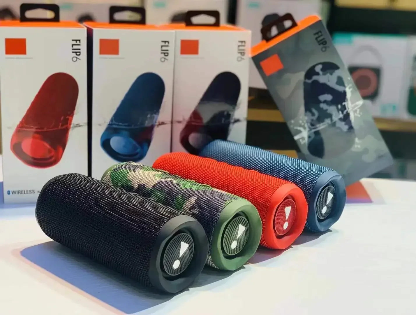 FLIP6 Wireless Bluetooth Speaker, Outdoor Riding Waterproof Subwoofer, AUX Audio Input, TF Card Playback, MP3 Music Player