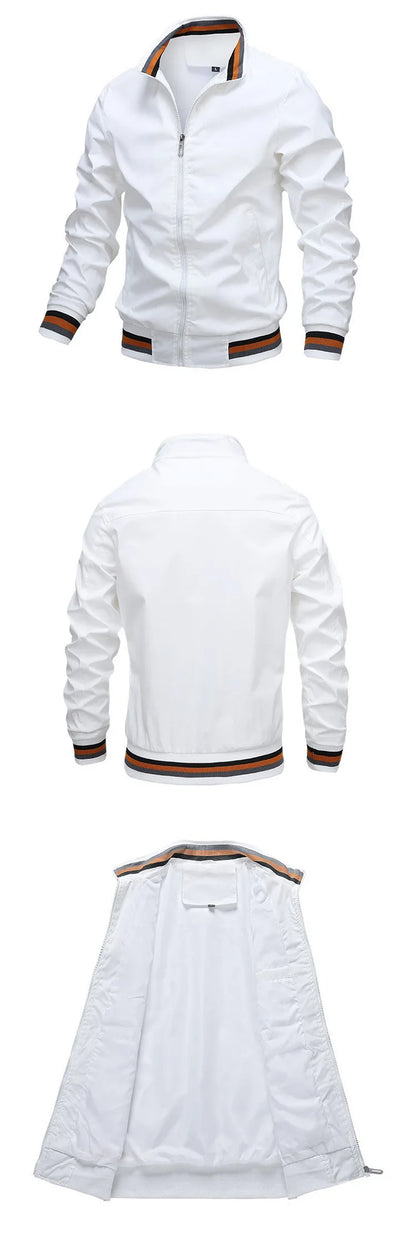 Printed leisure long sleeve collar loose jacket 2024 men's motorcycle suit outdoor sports racing fashion spring and autumn new.