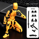 DIY 13 Action Multi-Jointed Movable Shapeshift Robot 3D Printed Mannequin Dummy Action Model Home Decor Figurines for Children