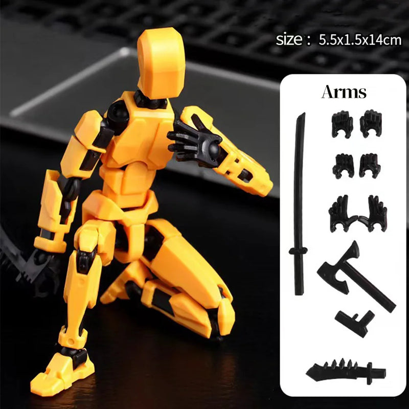 DIY 13 Action Multi-Jointed Movable Shapeshift Robot 3D Printed Mannequin Dummy Action Model Home Decor Figurines for Children