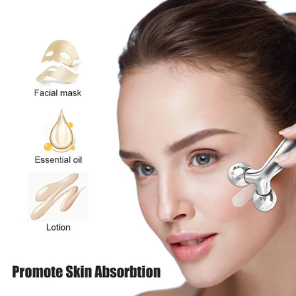 3D Face Rolling Massager Facial Lift Manual Roller Massager Y Shape 360 Rotating Wrinkle Remover Body Massager Skin Care Tools