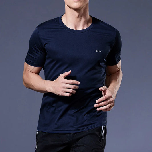 Camiseta deportiva de verano para hombre, para gimnasio, de secado rápido, para correr, culturismo, de manga corta, de gran tamaño, estilo brasileño