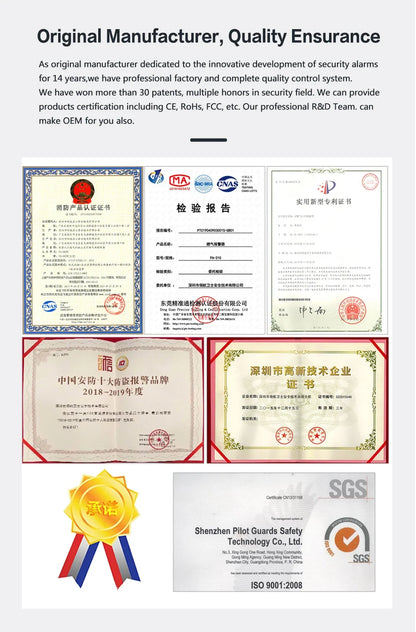 PGST door sensor, intelligent home door and window security detection, door opening alarm, 433MHz door detector, used to detect