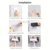 Shelf for Bathroom Dryer Cradle Wall Shelves Hair Dryer Holder Hairdryer Shower Organizer Box Toilet Blower Holder BathroomStuff